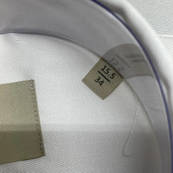 Danini Men’s Contemporary Fit Long Sleeve Button-Up Shirt White Size 15.5 - Picture 2 of 5